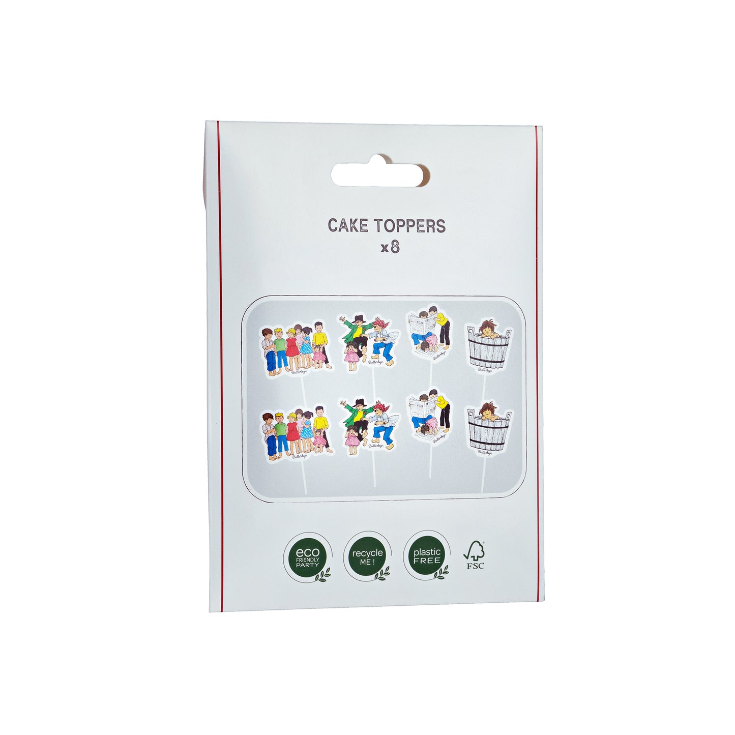 202700 Cake toppers, 8st, Bullerbyn