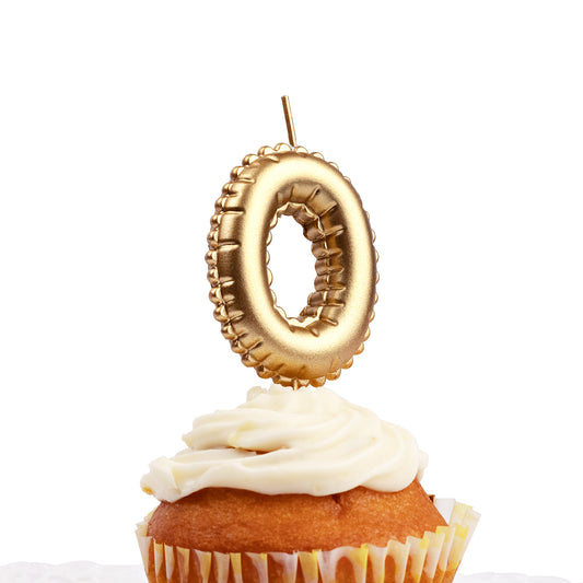 202753 Nummerljus 1st, 0, Folieballong, Guld