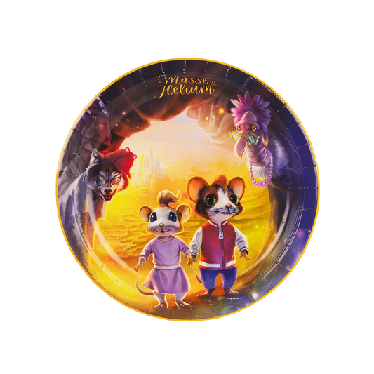202788 Papperstallrik 23cm, 8st, Äventyr, Musse & Helium