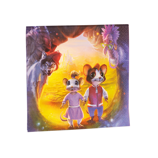 202790 Servetter 33x33cm, 16st, Äventyr, Musse & Helium