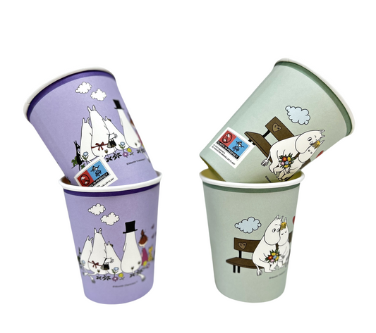 203246 Pappersmuggar 250ml, 8st, Flerfärgade, Mumin