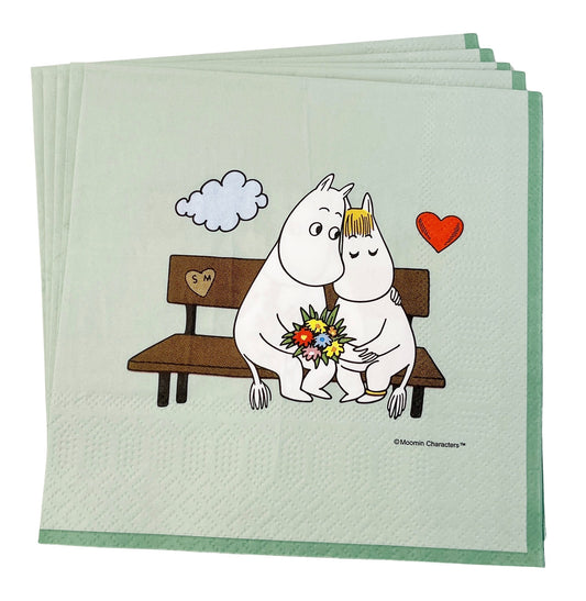 203247 Servetter 33x33cm, 16st, Gröna, Mumin