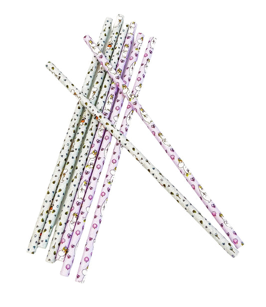 203248 Papperssugrör, 10st, 2 designer, Mumin