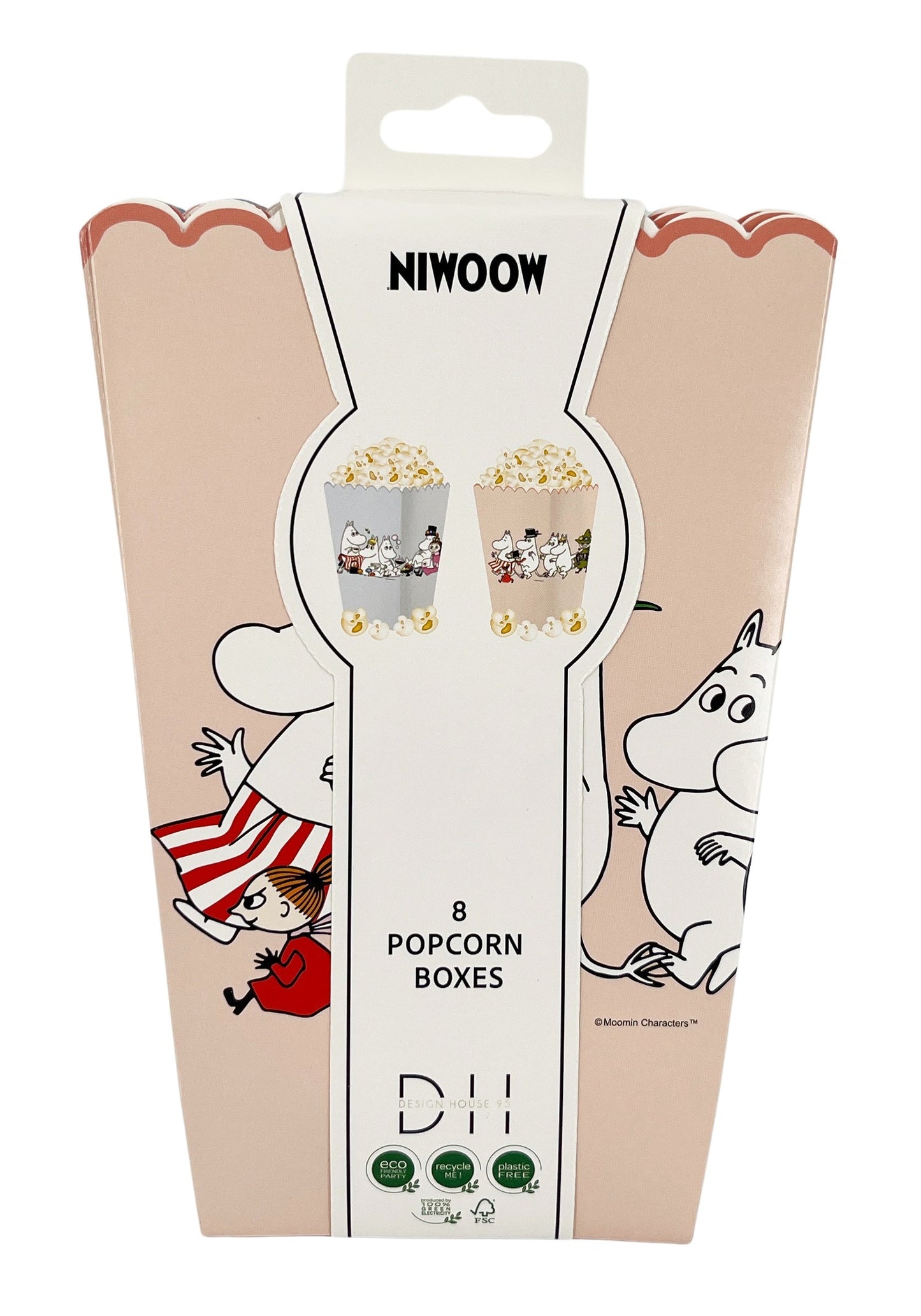 203251 Popcornbägare, 8st, Flerfärgade, Mumin