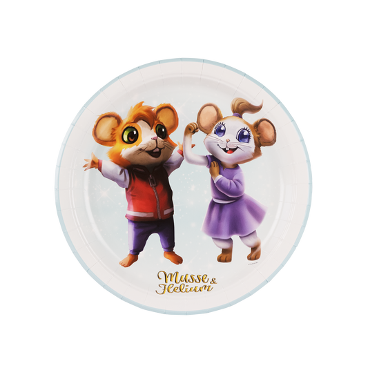 203354 Papperstallrik 23cm, 8st, Kalas, Musse & Helium