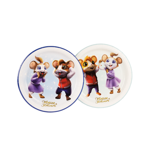 203354 Papperstallrik 23cm, 8st, Kalas, Musse & Helium