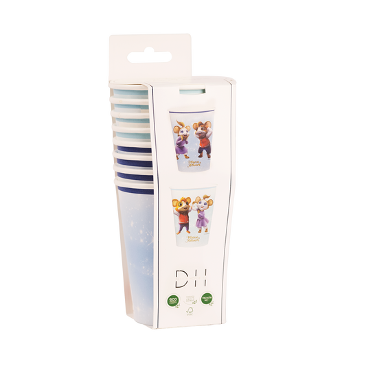 203355 Pappersmuggar 250ml, 8st, Kalas, Musse & Helium