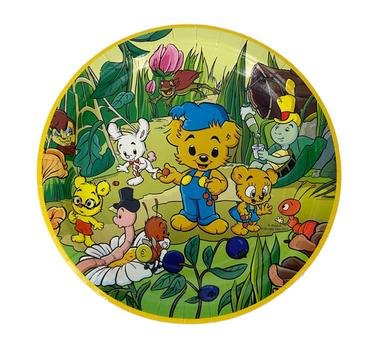 203656 Papperstallrik 23cm, 8st, Bamse Natur