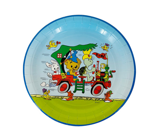 203656 Papperstallrik 23cm, 8st, Bamse Natur