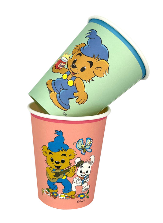 203674 Pappersmuggar 250ml, 8st, Bamse Kalas