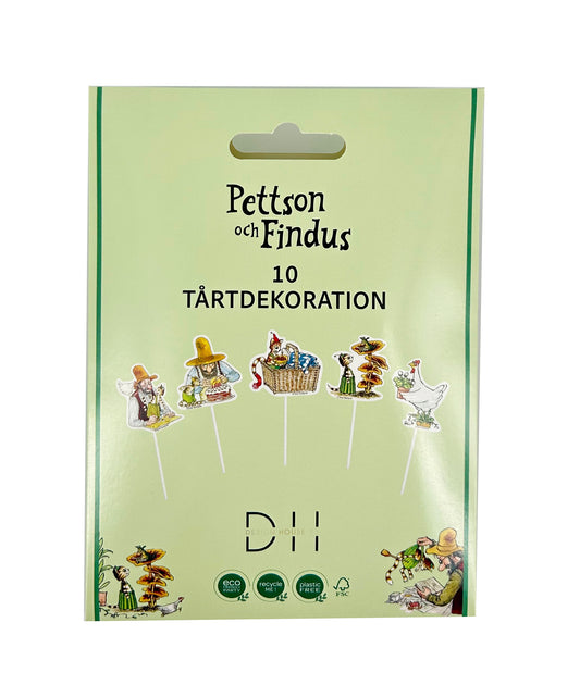 203702 Cake toppers, 10st, Pettson & Findus