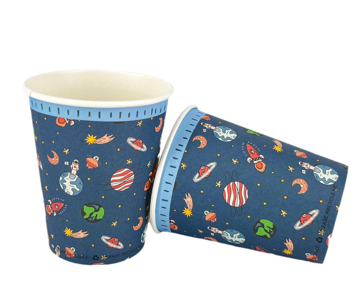 204275 Pappersmugg 250ml, 8st, Space World