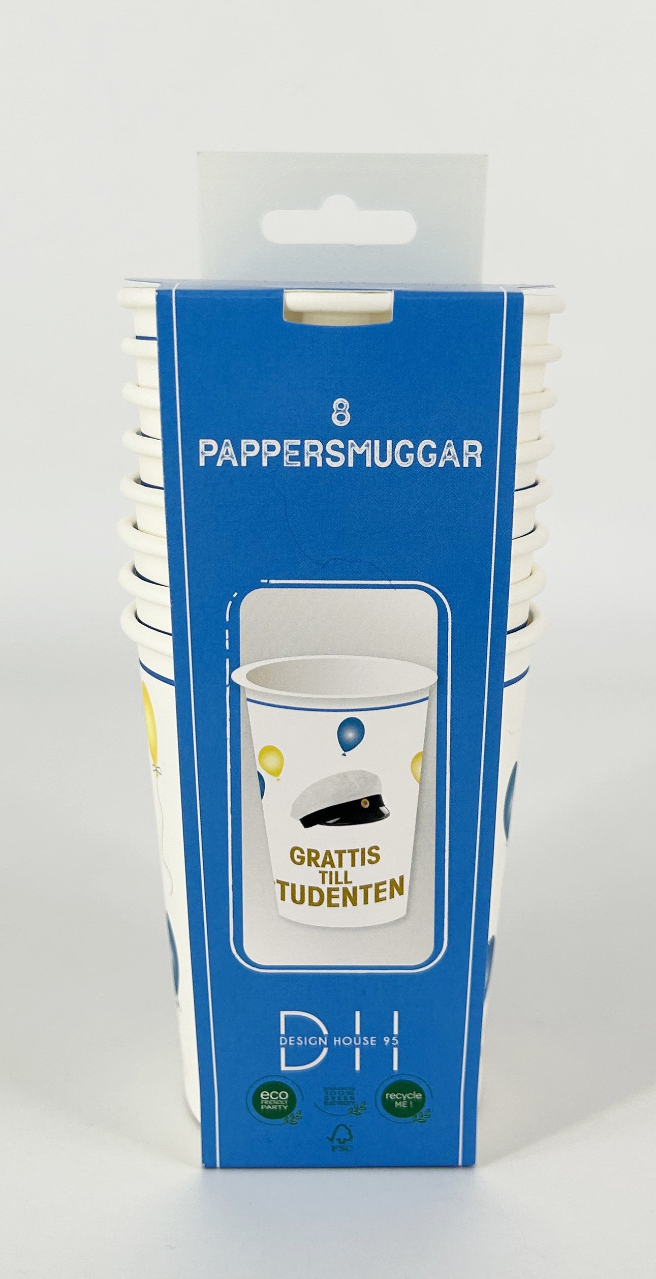 204327 Pappersmuggar 250ml, 8st, Student