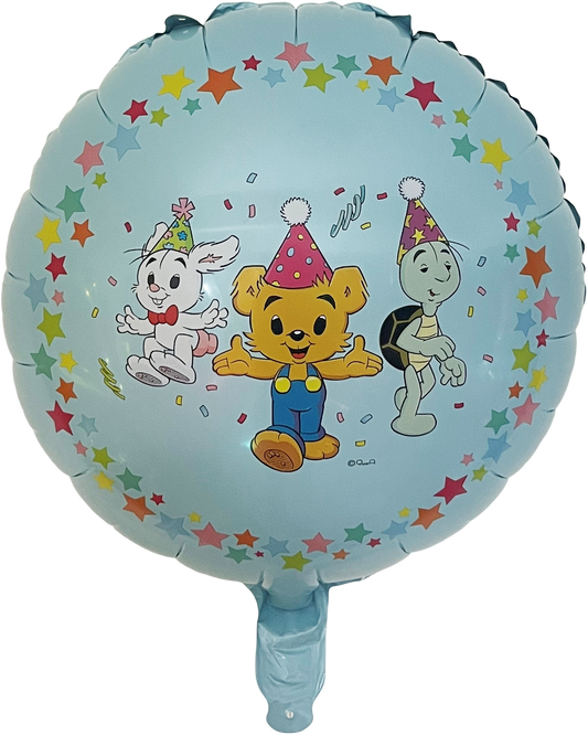 204372 Folieballong, 45cm, Grön, Bamse Party