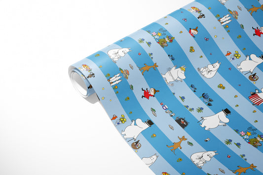 203259-B Presentpapper, Blå, Mumin