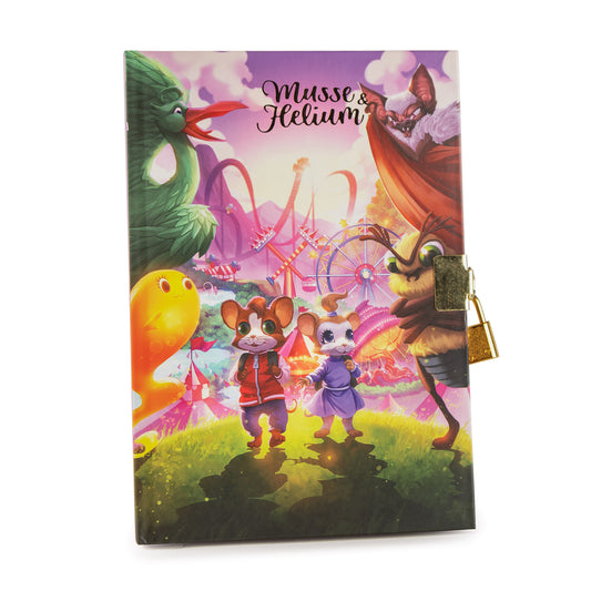 202807 Dagbok med lås, A5, 120 bl FSC, Musse & Helium