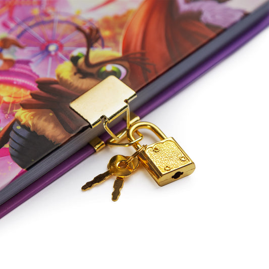 202807 Dagbok med lås, A5, 120 bl FSC, Musse & Helium