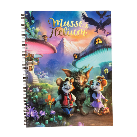 203302 Wire-o A4 linj, 70b/70g FSC, Molo, Musse & Helium