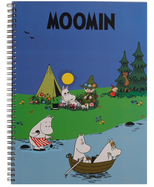 203263 Wire-o A4 linj, 70b/70g FSC, Skog, Mumin