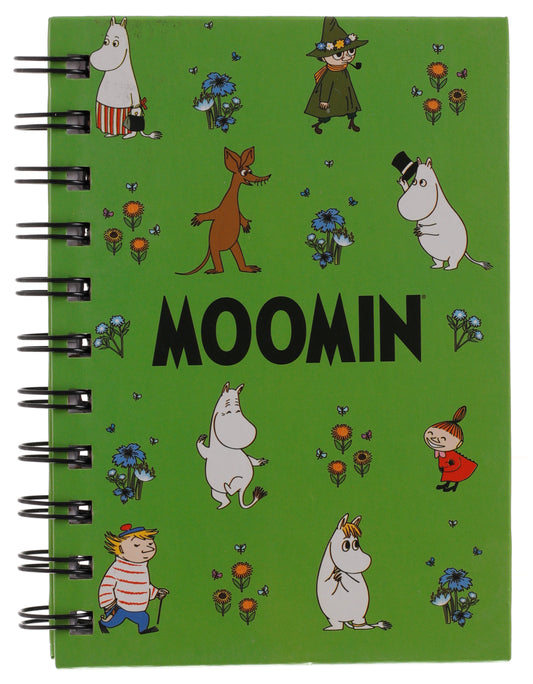 203637 Wire-o A6, 100bl FSC, Grön, Mumin