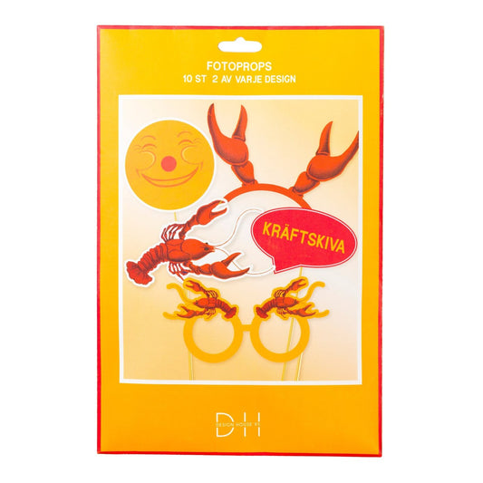 Fotoprops, 10st, Kräftskiva Fotoprops - Grossist Engångsartiklar - Grossist Fest - Grossist Party - Engångsartiklar, Student, Jul, Nyår, Fest, Kalas