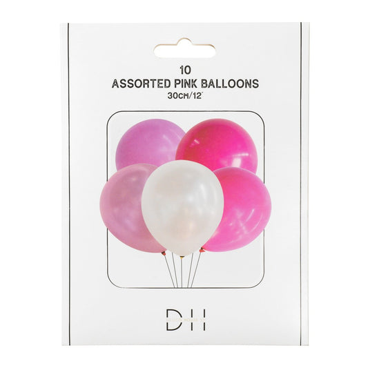 Ballonger 30cm, 10st, rosa/vita DesignHouse95 - Ballonggrossist - Designhouse95 - Grossist Ballonger - Snabba Leveranser - Engångsartiklar, Student, Jul, Nyår, Fest, Kalas