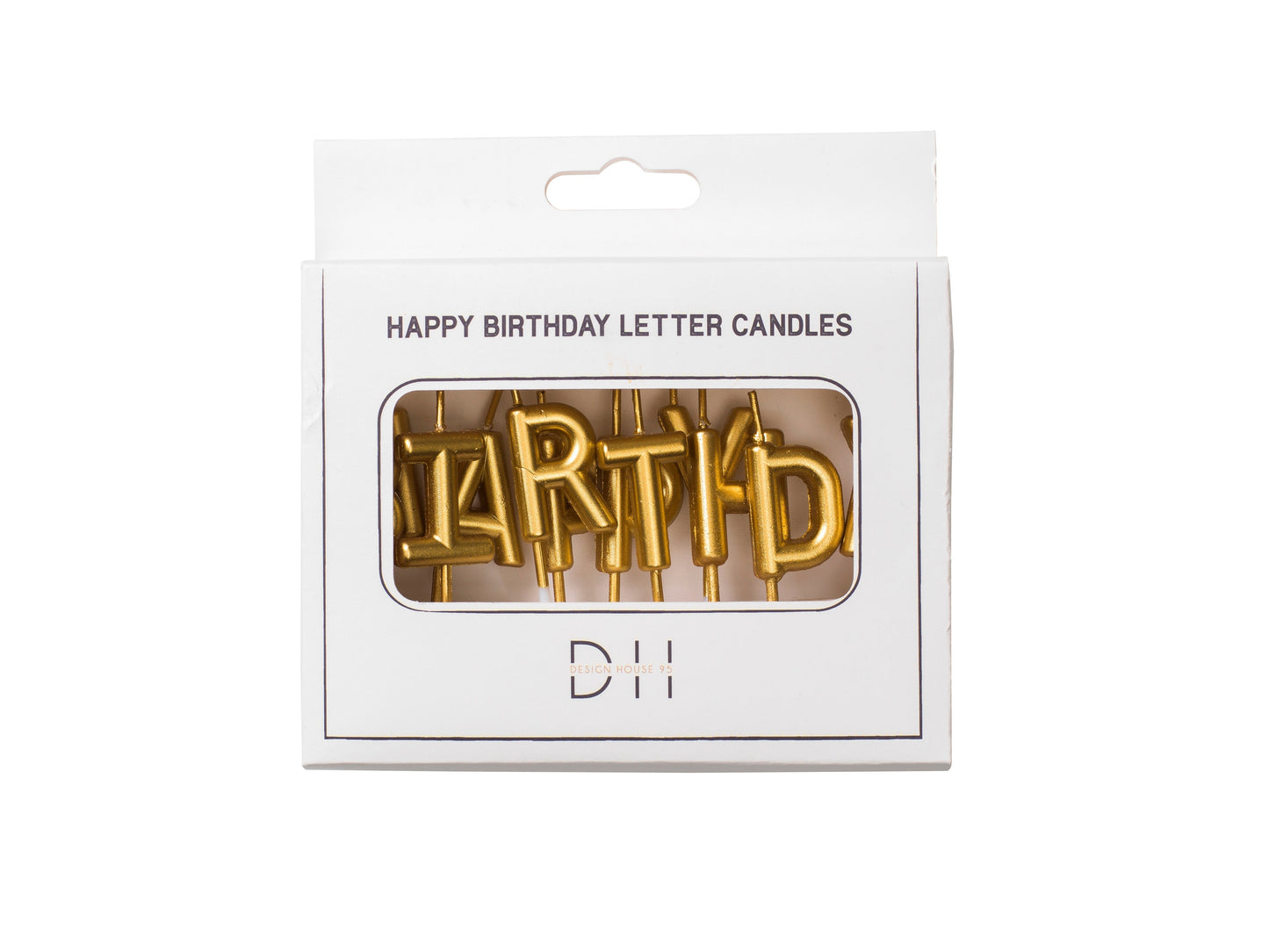 Tårtljus "Happy Birthday", Guld - Grossist Engångsartiklar - Grossist Fest - Grossist Party - Engångsartiklar, Student, Jul, Nyår, Fest, Kalas