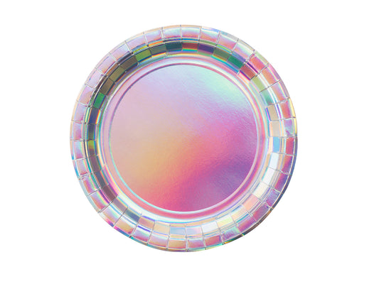 Paper plate, 8pcs, Iridescent
