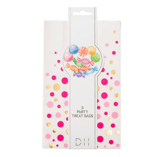 Godispåsar, 8st, Rosa prickar Påsar - Grossist - Designhouse95 - Engångsartiklar, Student, Jul, Nyår, Fest, Kalas
