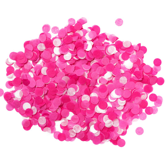 Konfetti 30 gram rosa/vit