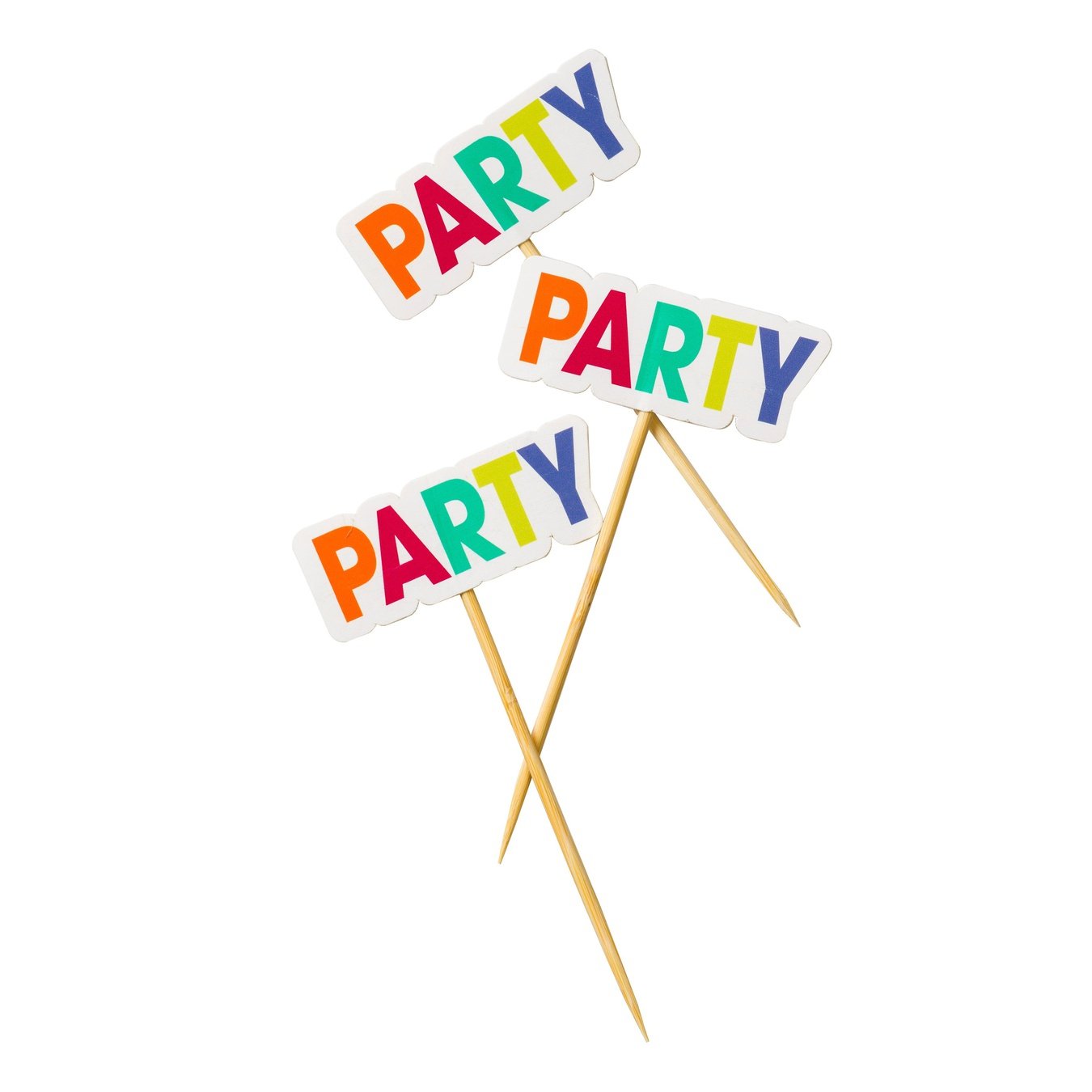 Cake toppers, 5,5x2cm, 10stTerazzo - Engångsartiklar, Student, Jul, Nyår, Fest, Kalas