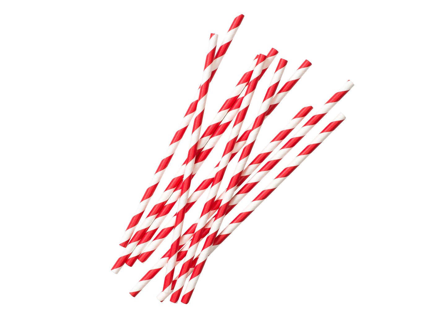 Pappersugrör 19,7cm, 24st, röd/vita Sugrör - Grossist - Designhouse95 - Engångsartiklar, Student, Jul, Nyår, Fest, Kalas