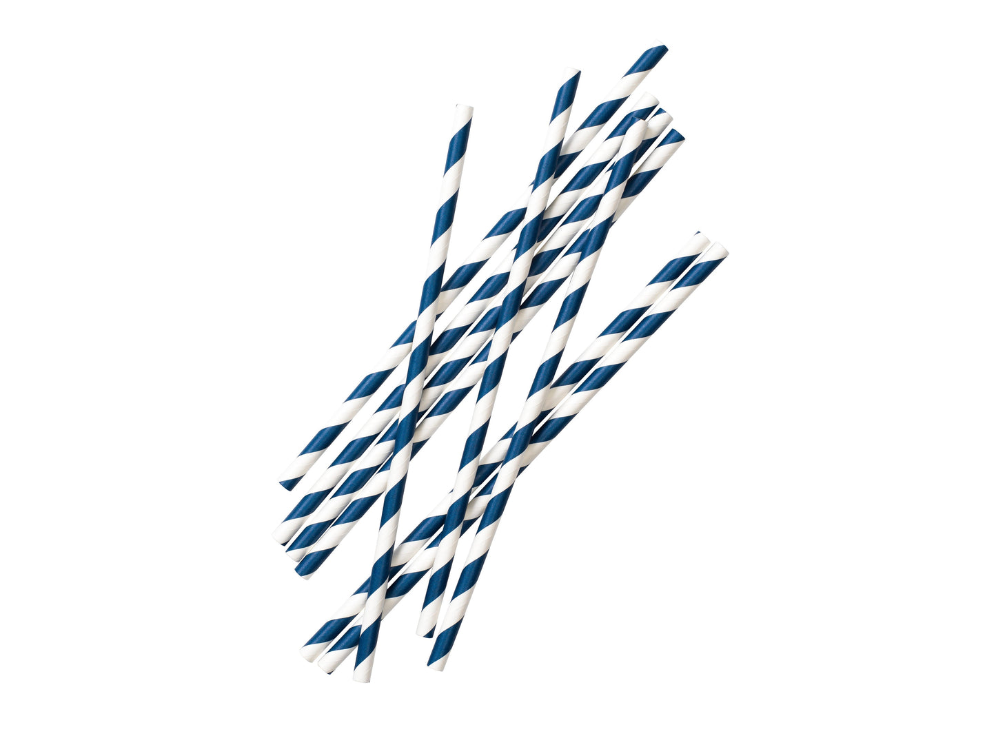 Pappersugrör 19,7cm, 24st, blå/vita Sugrör - Grossist - Designhouse95 - Engångsartiklar, Student, Jul, Nyår, Fest, Kalas