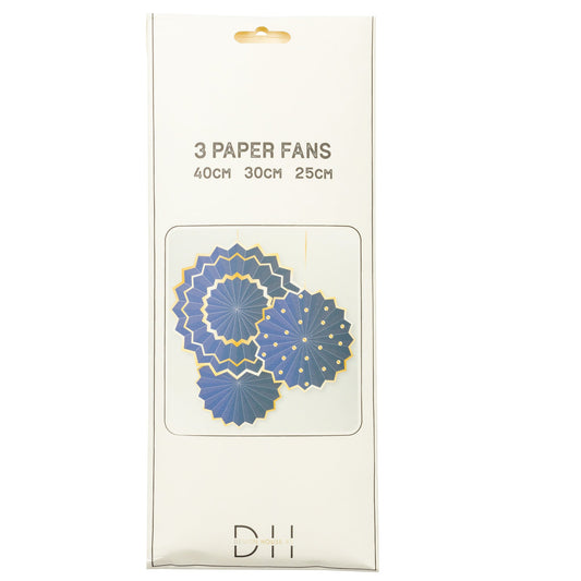 Paperfan, 3st, Nyår - Grossist Nyårsdukning - - Designhouse95 - Grossist Nyårsprodukter - Grossist Nyårsartiklar - Engångsartiklar, Student, Jul, Nyår, Fest, Kalas