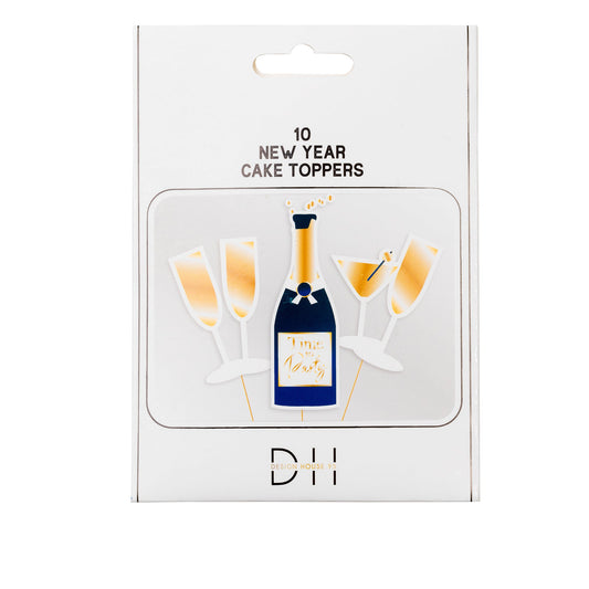 Cake toppers 15st - Grossist Nyårsdukning - - Designhouse95 - Grossist Nyårsprodukter - Grossist Nyårsartiklar - Engångsartiklar, Student, Jul, Nyår, Fest, Kalas