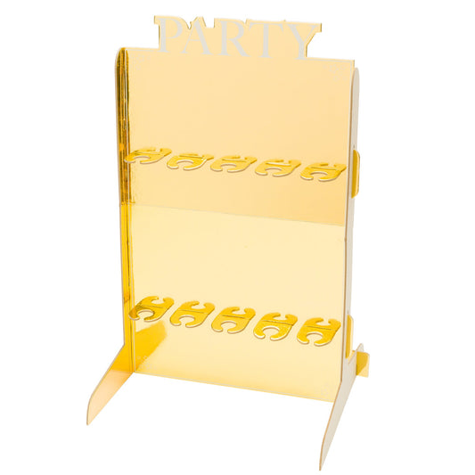 Drinkställ, 10 glas, Guld - Grossist Nyårsdukning - - Designhouse95 - Grossist Nyårsprodukter - Grossist Nyårsartiklar - Engångsartiklar, Student, Jul, Nyår, Fest, Kalas