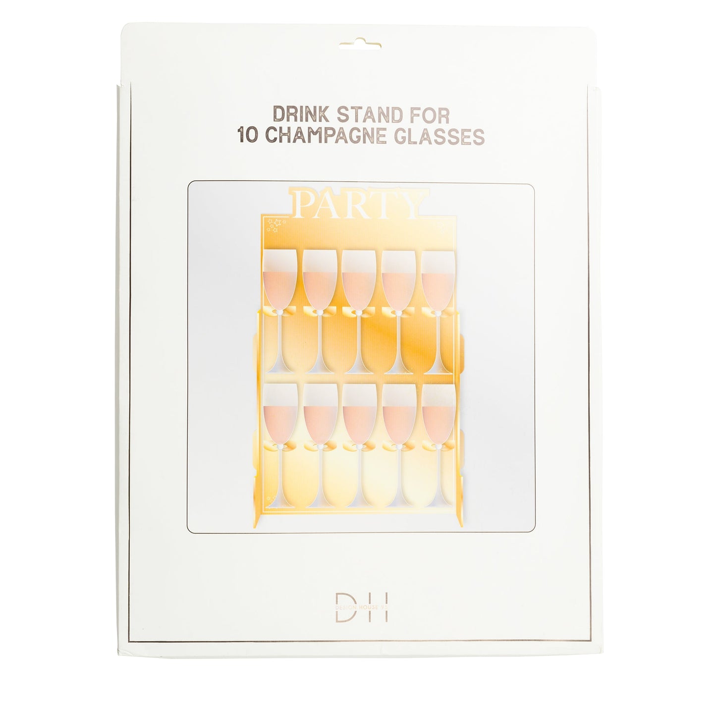 Drinkställ, 10 glas, Guld - Grossist Nyårsdukning - - Designhouse95 - Grossist Nyårsprodukter - Grossist Nyårsartiklar - Engångsartiklar, Student, Jul, Nyår, Fest, Kalas