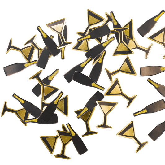 Konfetti, 20st, champagneglas - Grossist Nyårsdukning - - Designhouse95 - Grossist Nyårsprodukter - Grossist Nyårsartiklar - Engångsartiklar, Student, Jul, Nyår, Fest, Kalas