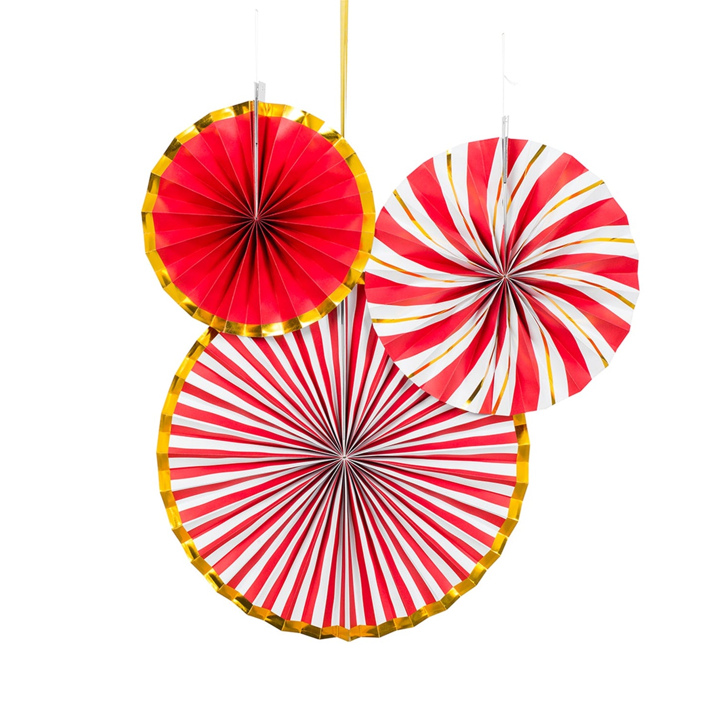 JULGROSSIST - Paperfan, 3st, Jul - Julprodukter Grossist - Juldekorationer Grossist - Juldukning Grossist - Julafton Grossist - Jultema Grossist - Engångsartiklar, Student, Jul, Nyår, Fest, Kalas - Julgrossist