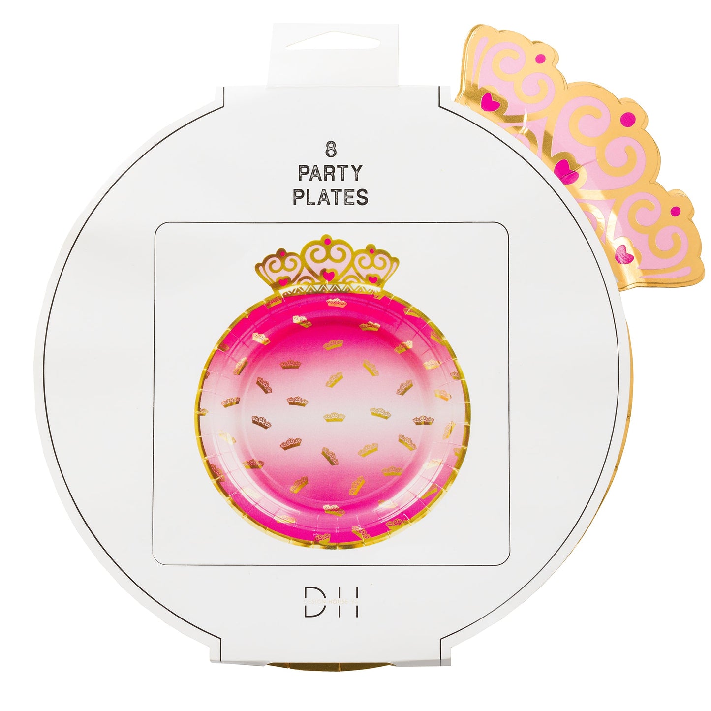 Papperstallrik, 8st, Krona Tallrikar - Grossist - Designhouse95 - Engångsartiklar, Student, Jul, Nyår, Fest, Kalas