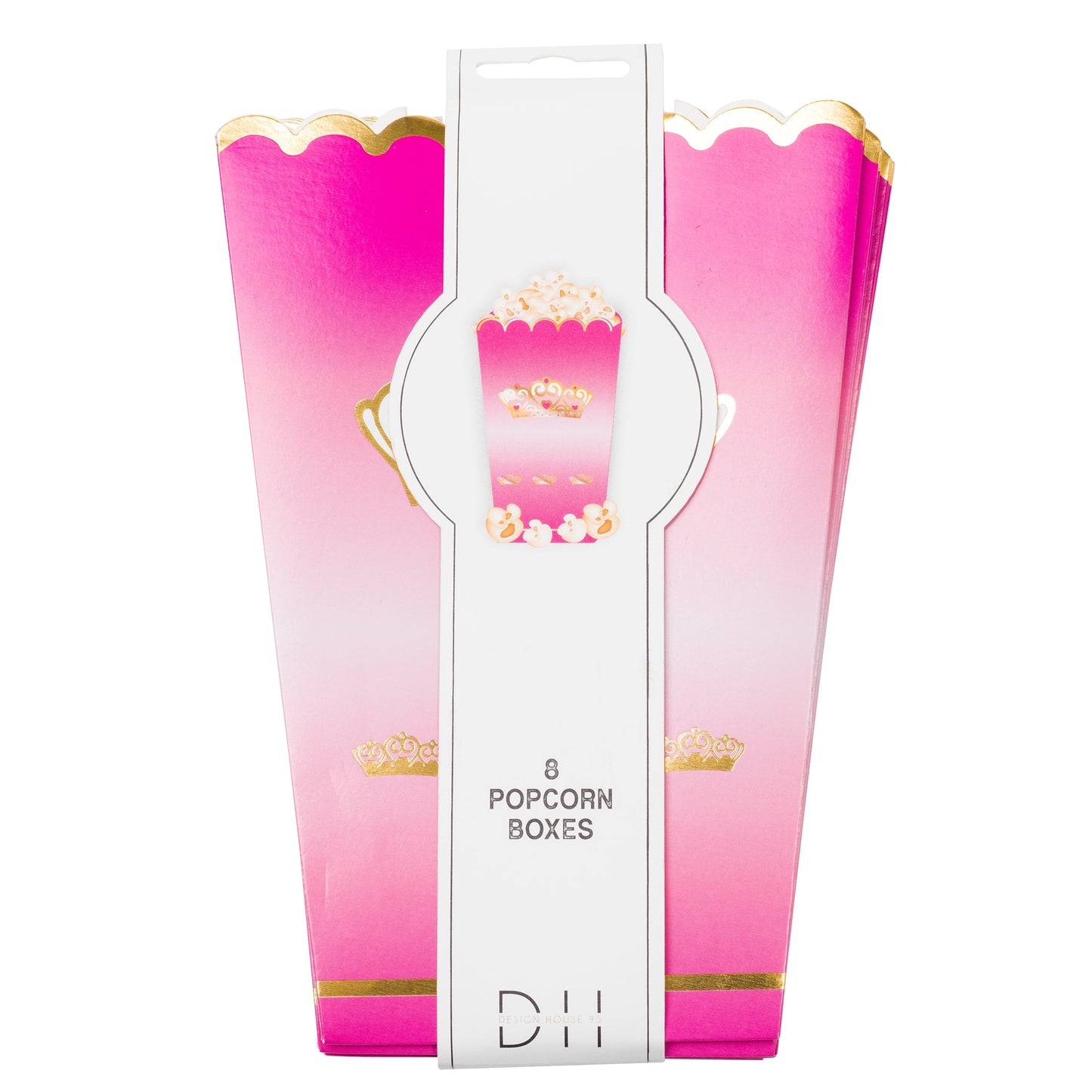 Popcornbägare, 8st, Krona Popcorn - Grossist Engångsartiklar - Grossist Fest - Grossist Party - Engångsartiklar, Student, Jul, Nyår, Fest, Kalas