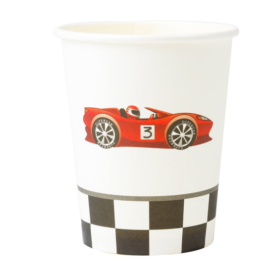 Pappersmuggar 250ml, 8st, Racing DesignHouse95 - Barnkalas Grossist - Festdukning Grossist - Engångsartiklar, Student, Jul, Nyår, Fest, Kalas