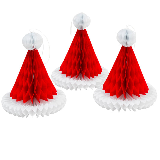 JULGROSSIST - Honeycomb, 3st, Jul - Julprodukter Grossist - Juldekorationer Grossist - Juldukning Grossist - Julafton Grossist - Jultema Grossist - Engångsartiklar, Student, Jul, Nyår, Fest, Kalas - Julgrossist