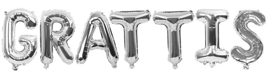 Foil balloon, CONGRATULATIONS, 40cm, Silver