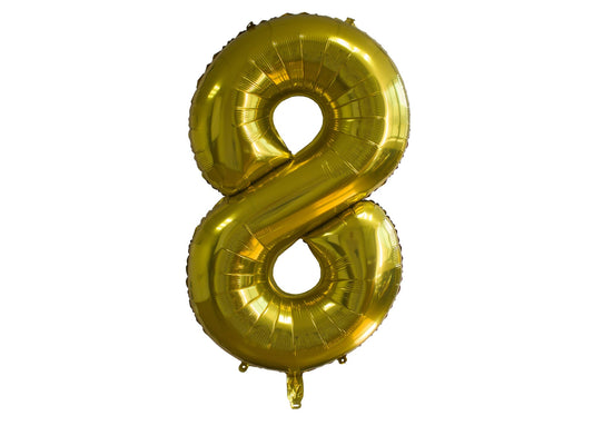 Foil balloon, 8, 86cm, Gold