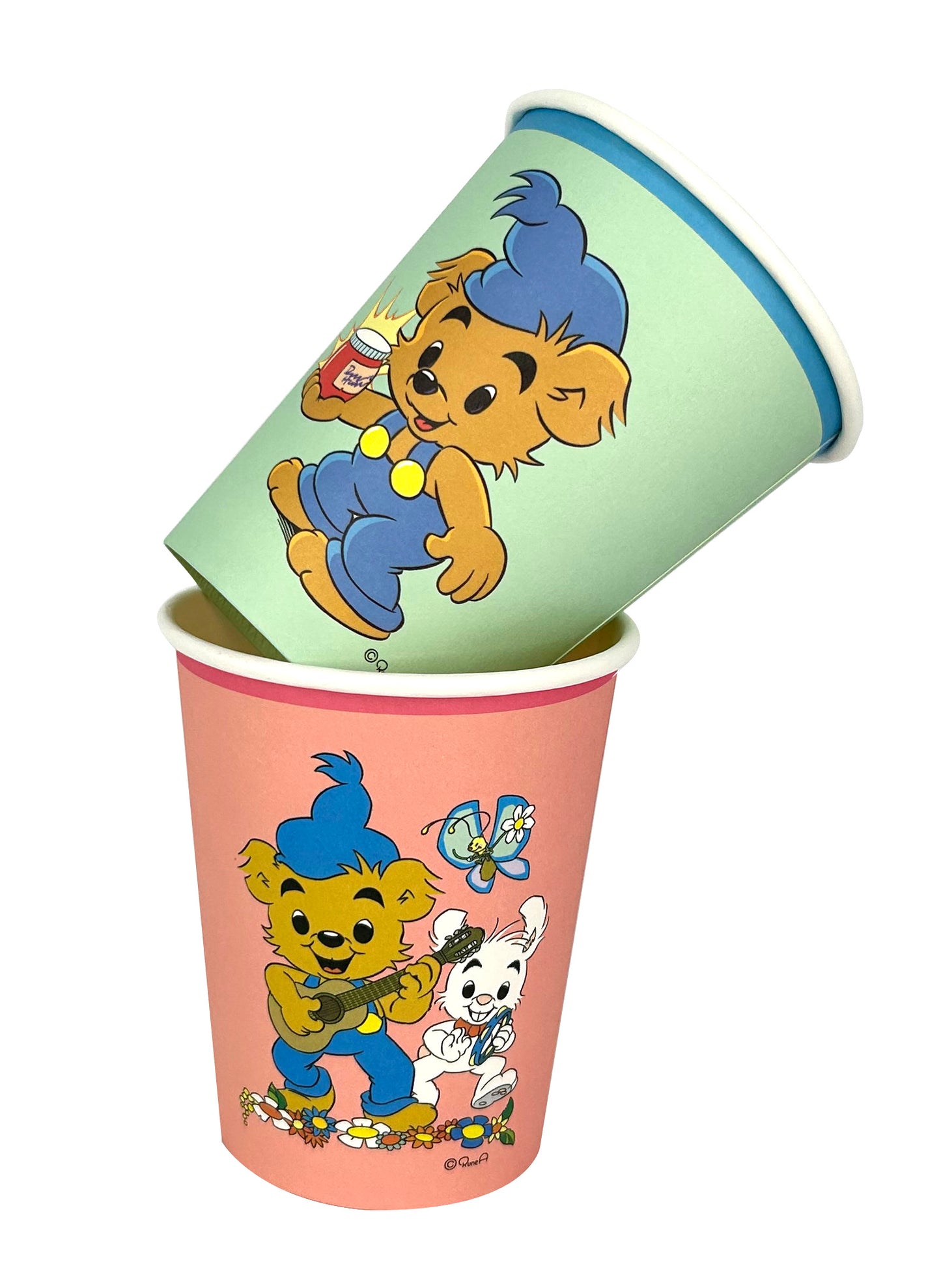 203674 Pappersmuggar 250ml, 8st, Bamse Kalas