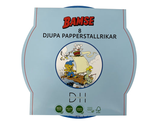 Pappersskål 18cm, 8st, Bamse