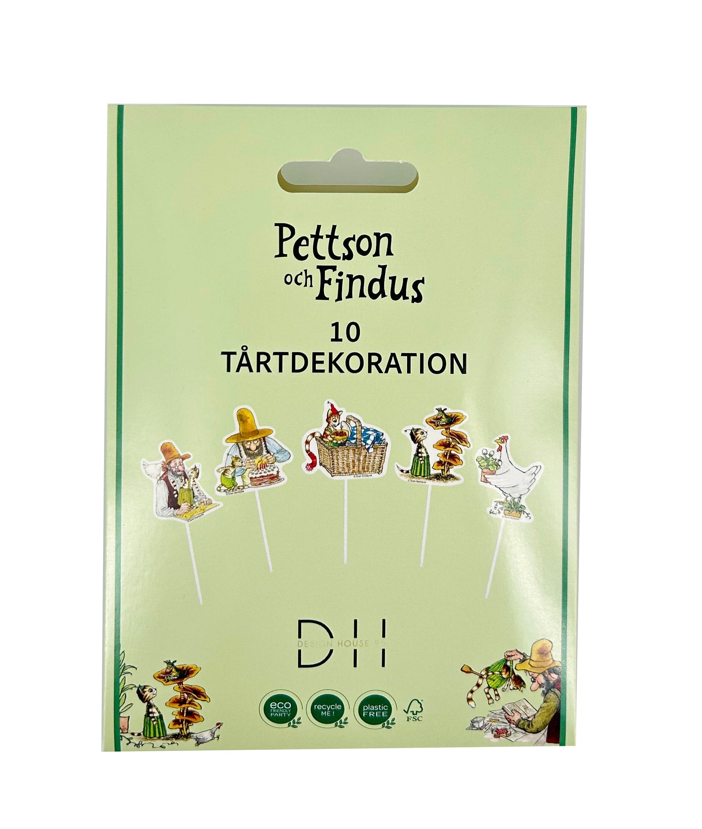 Cake toppers, 10st, Pettson & Findus