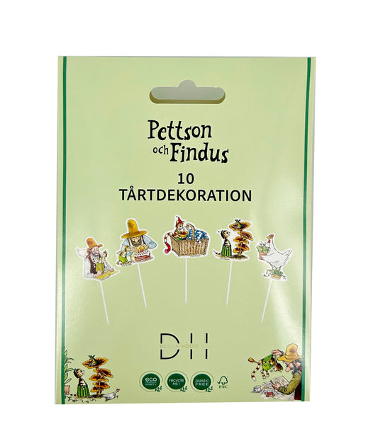 Cake toppers, 10st, Pettson & Findus