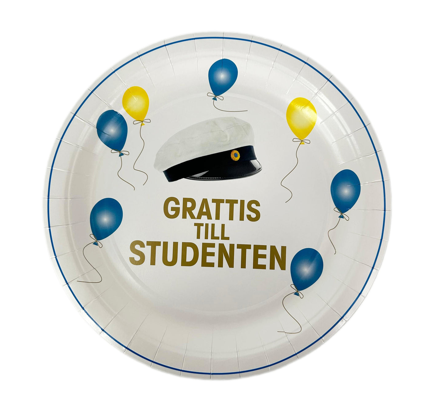 204324 Papperstallrik, 8st, Student